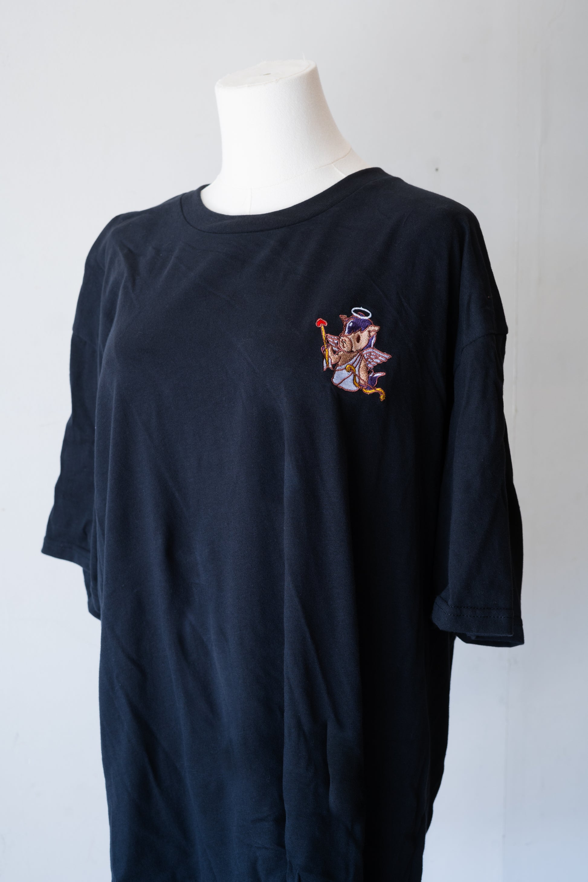 Angel Billy Sueded T-Shirt (Black) - FlippedDimension