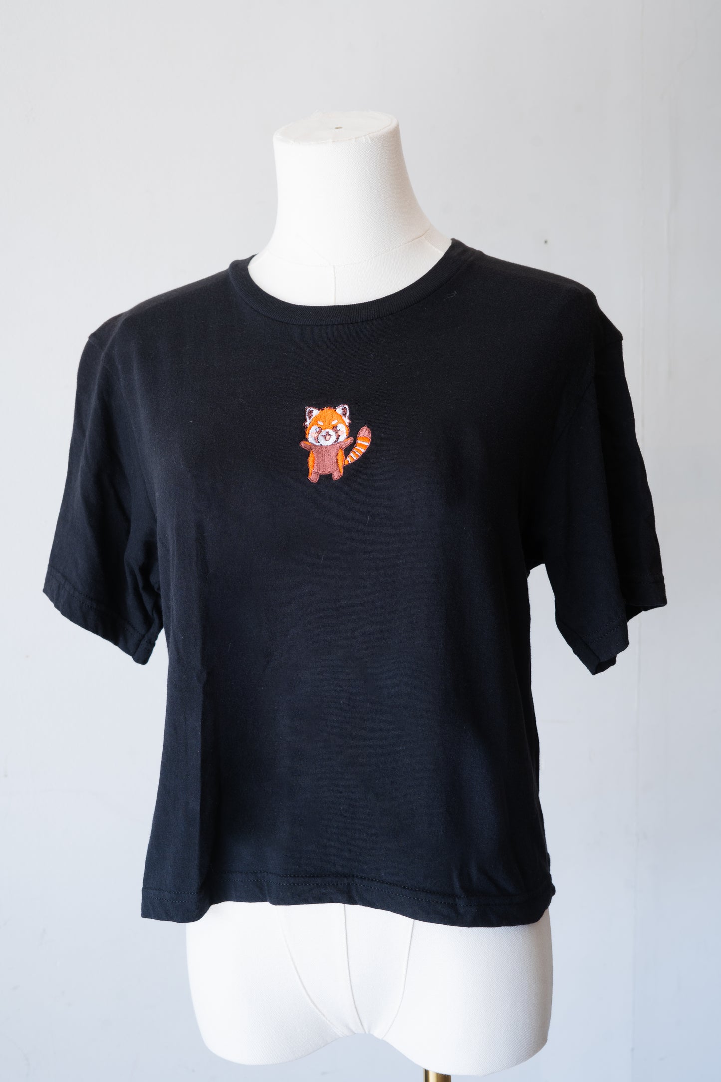 Red Panda Box Tee (Black) - FlippedDimension