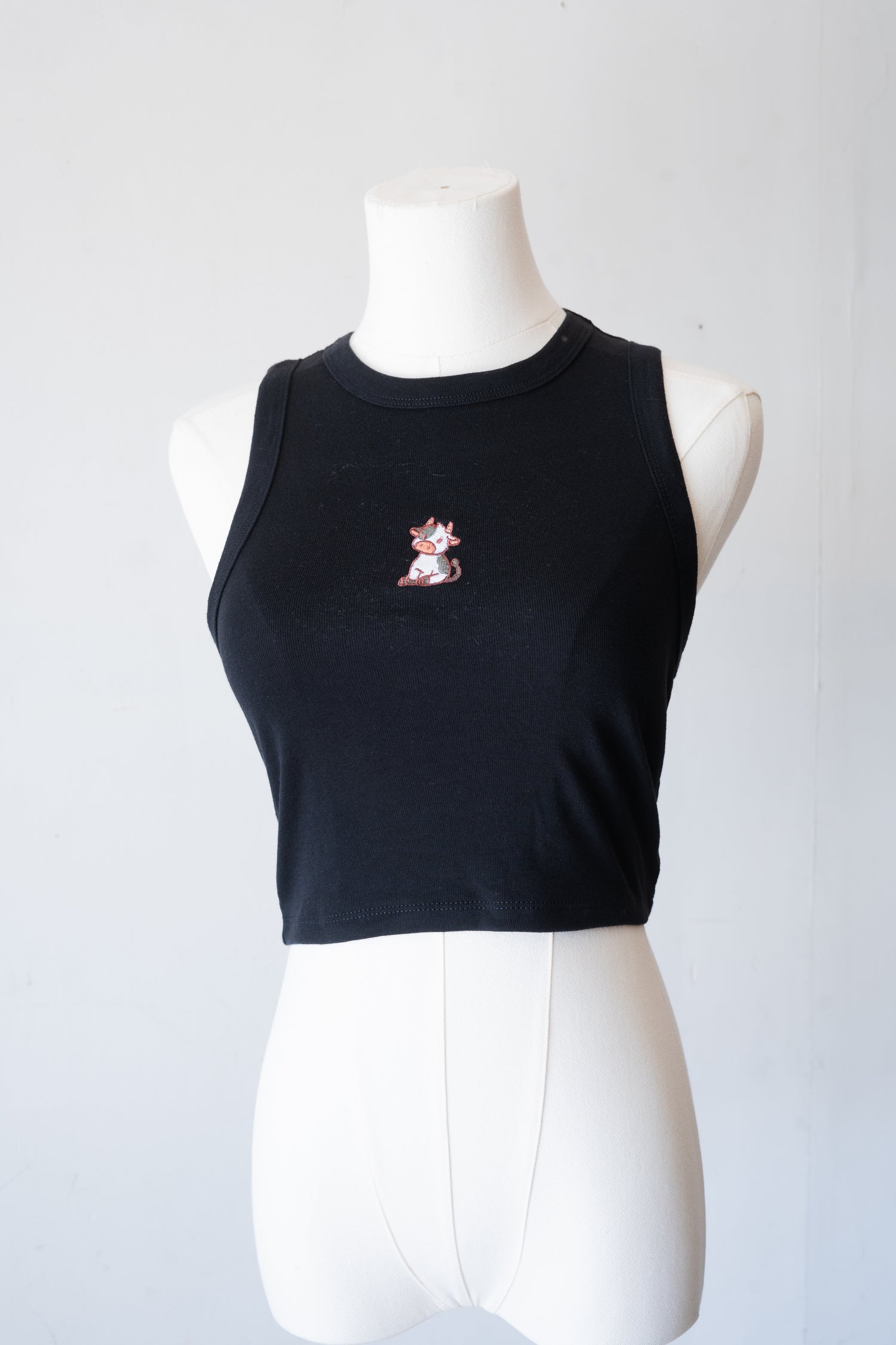Cow Tank Top (Black) - FlippedDimension