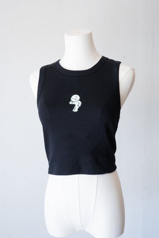 Thumbs-Up Smiski Tank Top (Black) - FlippedDimension