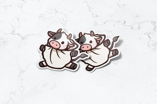Dancing Cow Sticker - FlippedDimension