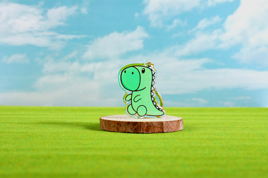 Duke the Dino Epoxy Keychain - FlippedDimension