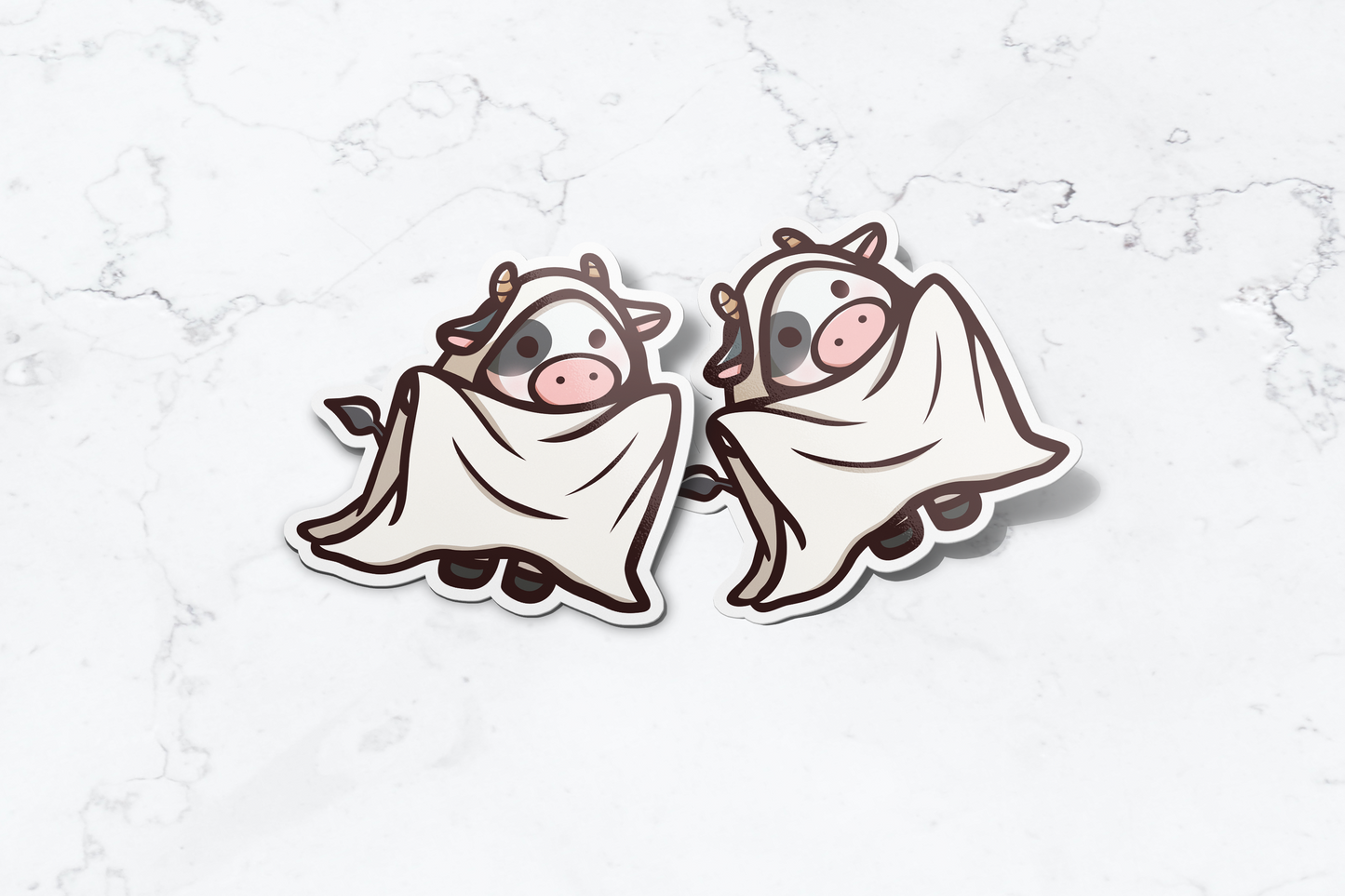 Ghost Cow Sticker - FlippedDimension