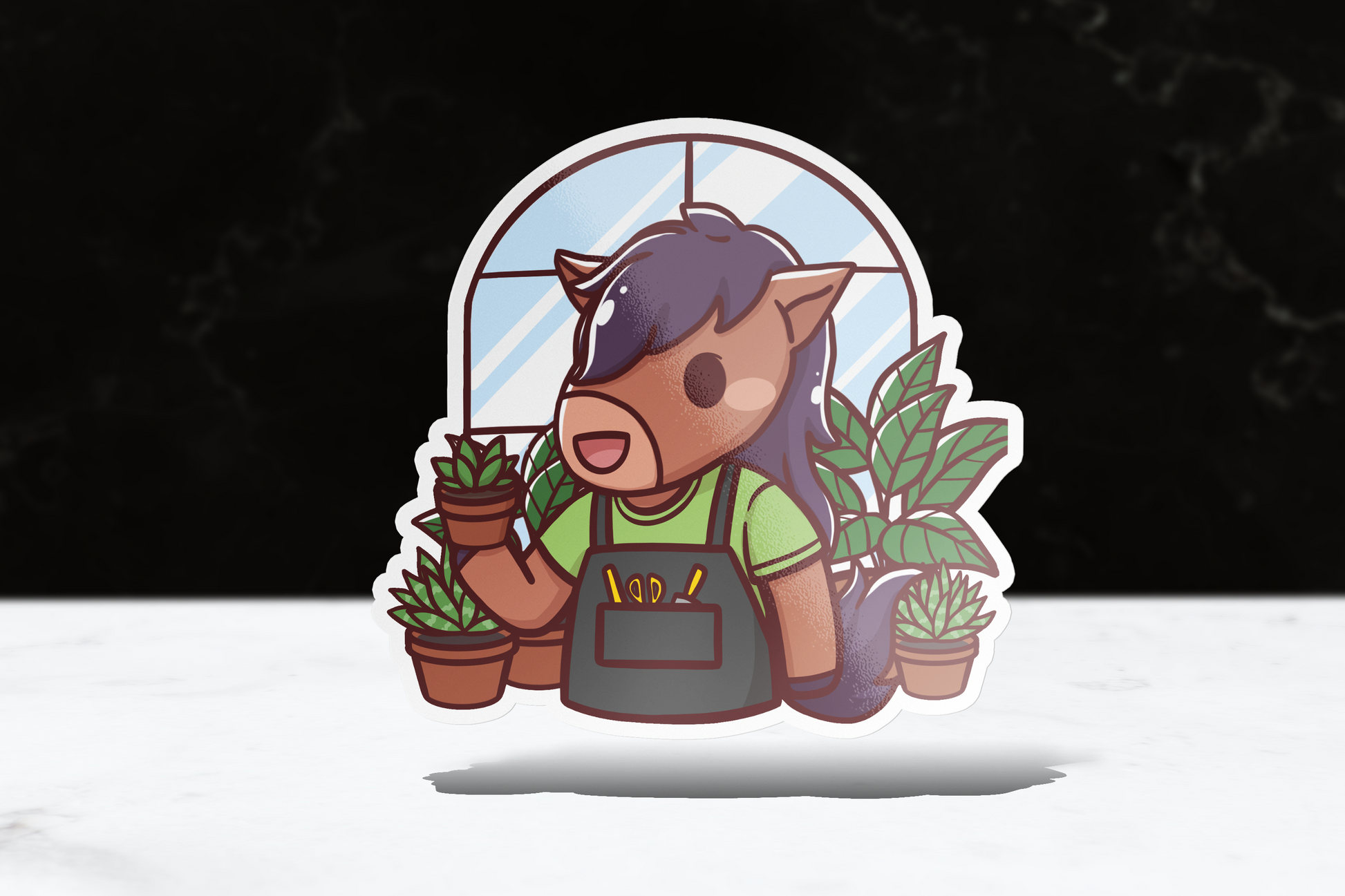 Greenhouse Billy Sticker | Translucent Sticker - FlippedDimension