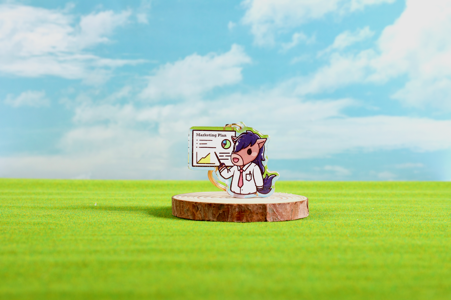 Marketing Billy Epoxy Keychain - FlippedDimension