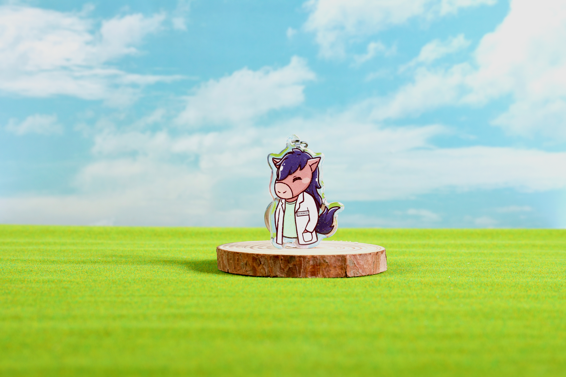 Science Billy Epoxy Keychain - FlippedDimension