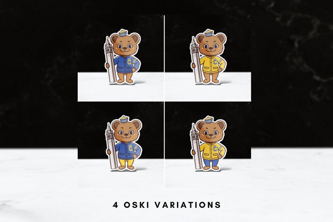 UC Berkeley Chibi Oski the Bear Chibi Sticker - FlippedDimension