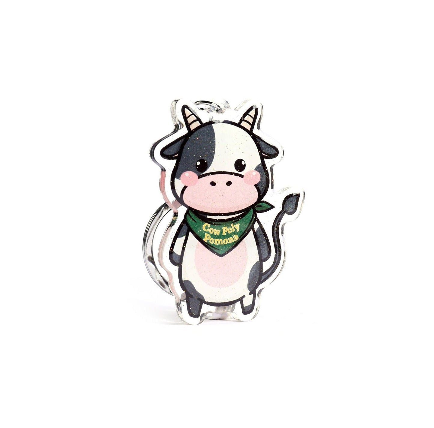 Cow Poly Epoxy Keychain - FlippedDimension