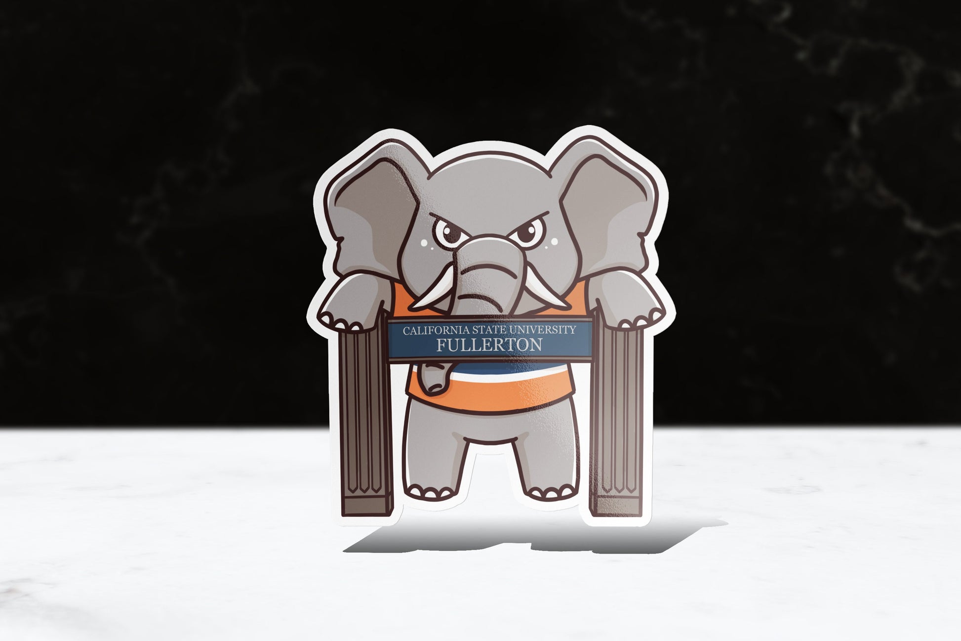 CSUF Chibi Tuffy the Elephant Sticker - FlippedDimension