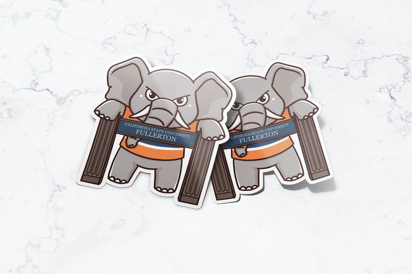 CSUF Chibi Tuffy the Elephant Sticker - FlippedDimension