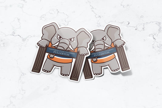 CSUF Chibi Tuffy the Elephant Sticker - FlippedDimension