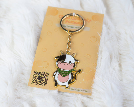 Cow Poly Pomona Keychain | Hard Enamel - FlippedDimension