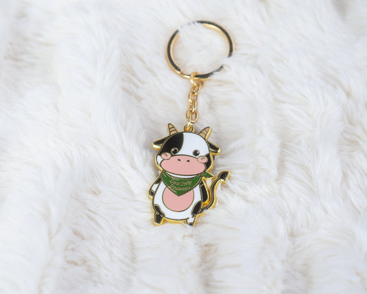 Cow Poly Pomona Keychain | Hard Enamel - FlippedDimension