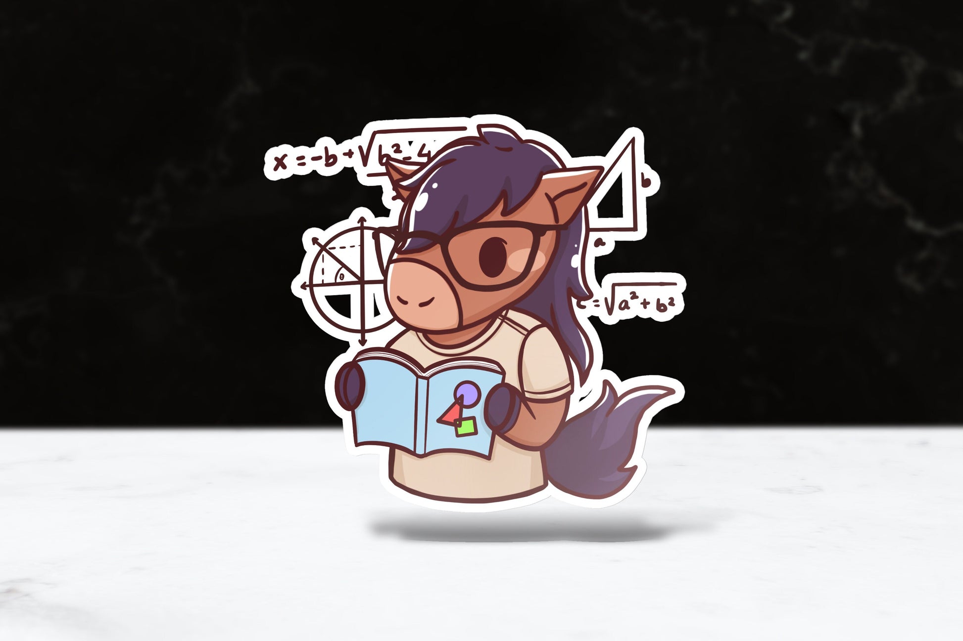 Chibi Mathematics Sticker | CPP | Cal Poly Pomona | Vinyl | Waterproof | Laptops, Hydroflasks - FlippedDimension