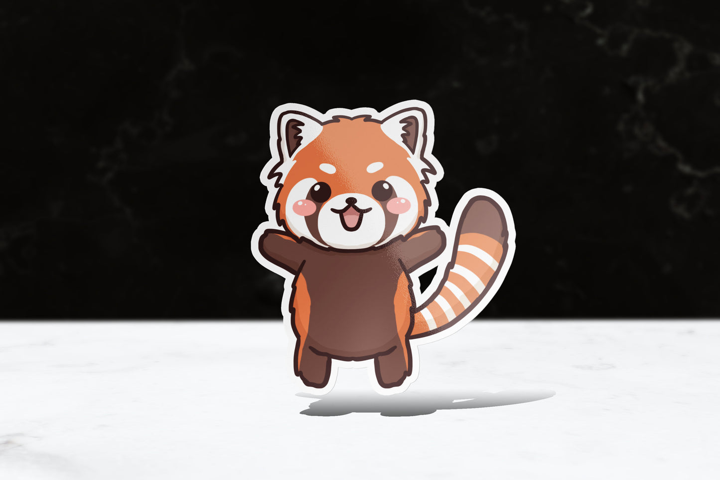 Red Panda Sticker Sticker - FlippedDimension