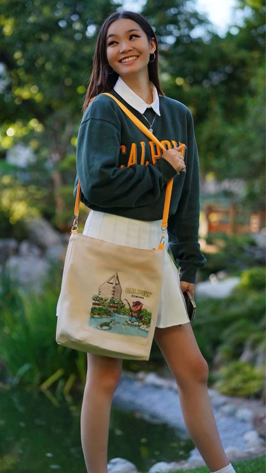 Japanese Koi Pond Canvas Tote Bag | Cal Poly Pomona - FlippedDimension