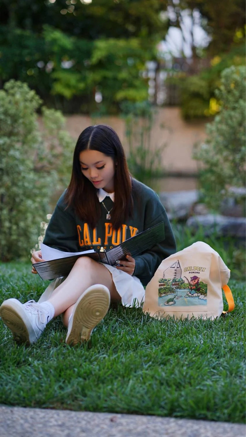 Japanese Koi Pond Canvas Tote Bag | Cal Poly Pomona - FlippedDimension