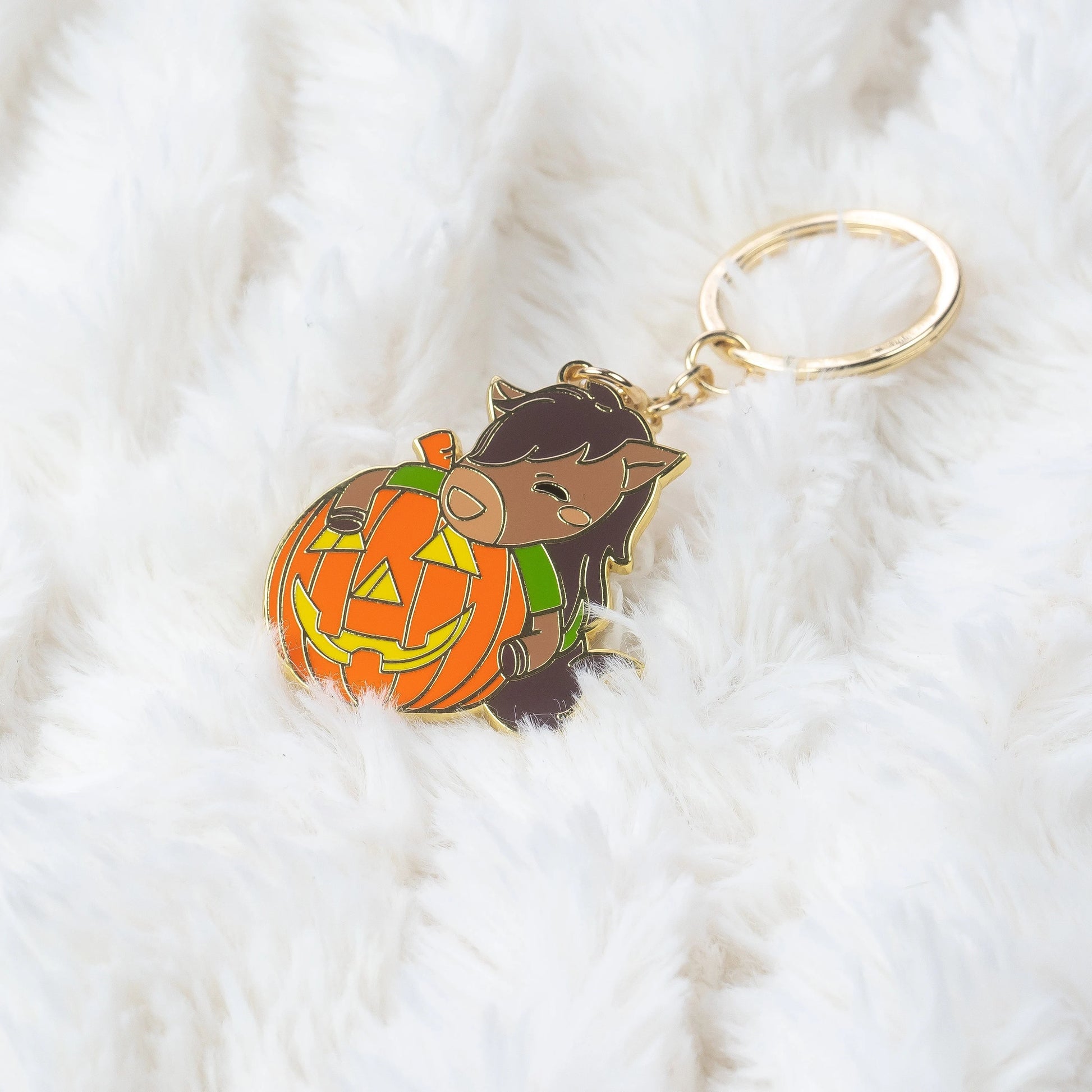 Billy & the Giant Pumpkin Keychain | Hard Enamel - FlippedDimension