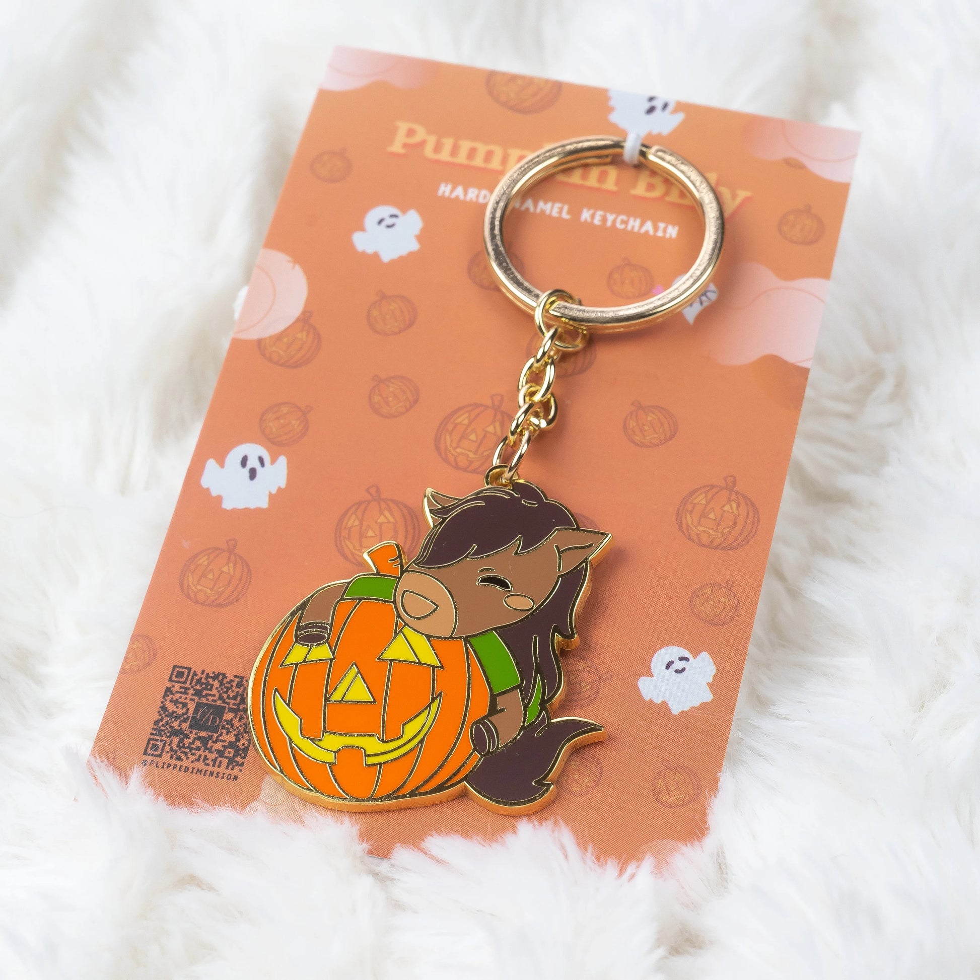 Billy & the Giant Pumpkin Keychain | Hard Enamel - FlippedDimension