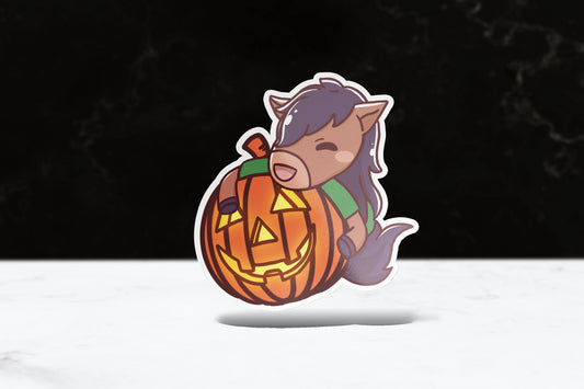 Billy & the Giant Pumpkin Sticker - FlippedDimension