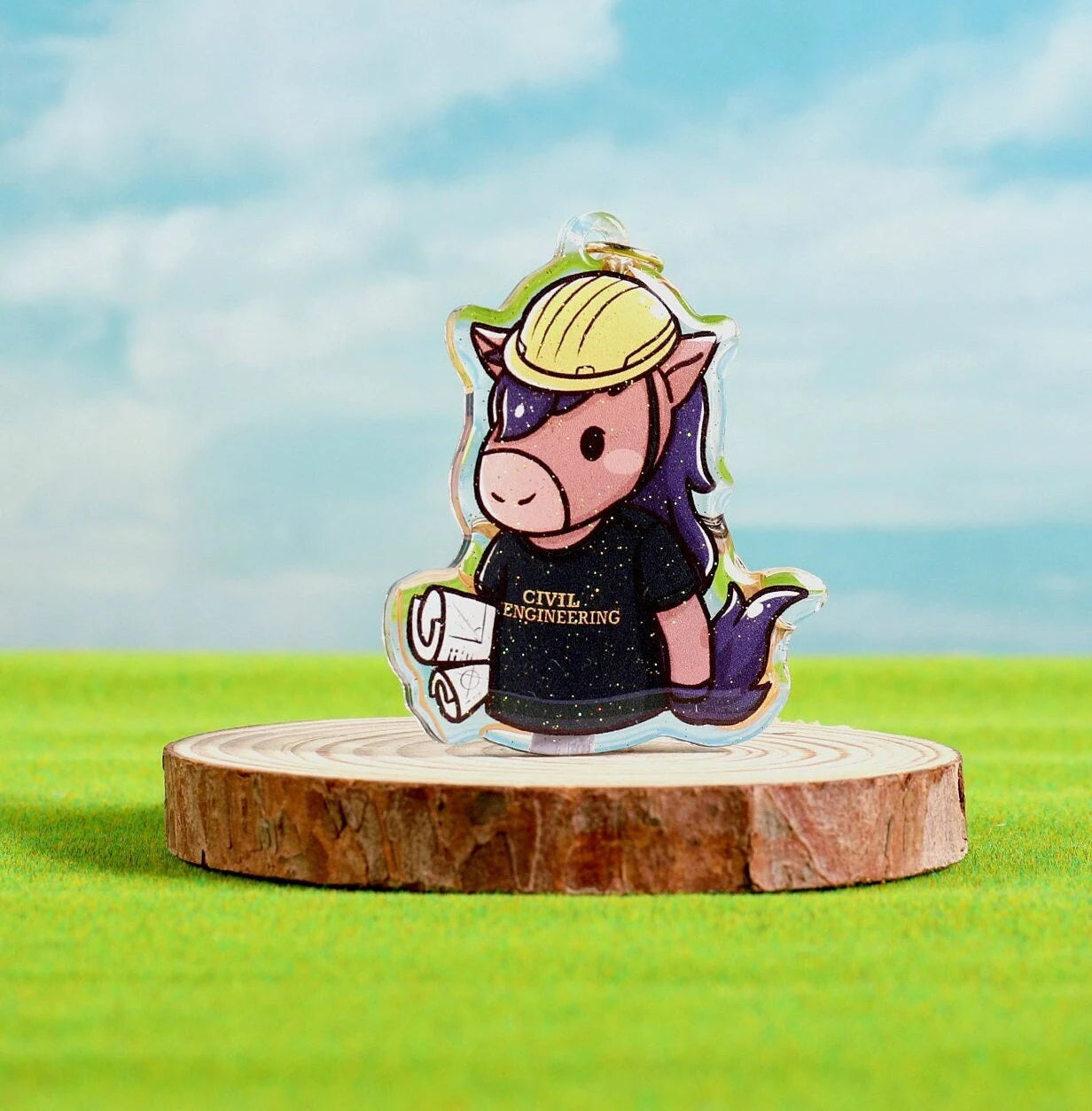 Civil Engineering Billy Epoxy Keychain - FlippedDimension