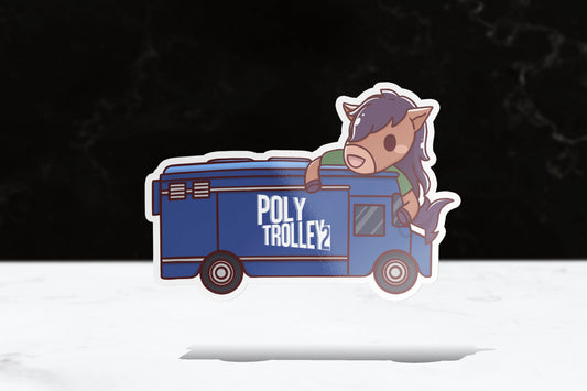 Poly Trolley Billy Sticker - FlippedDimension