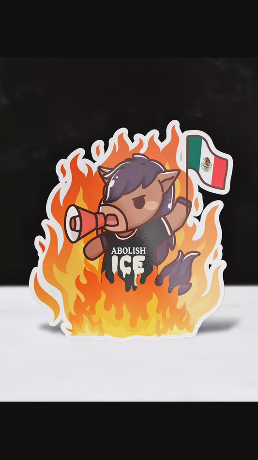 Abolish ICE Billy Sticker (Reflective)