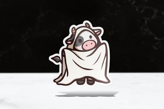 Ghost Cow Sticker - FlippedDimension